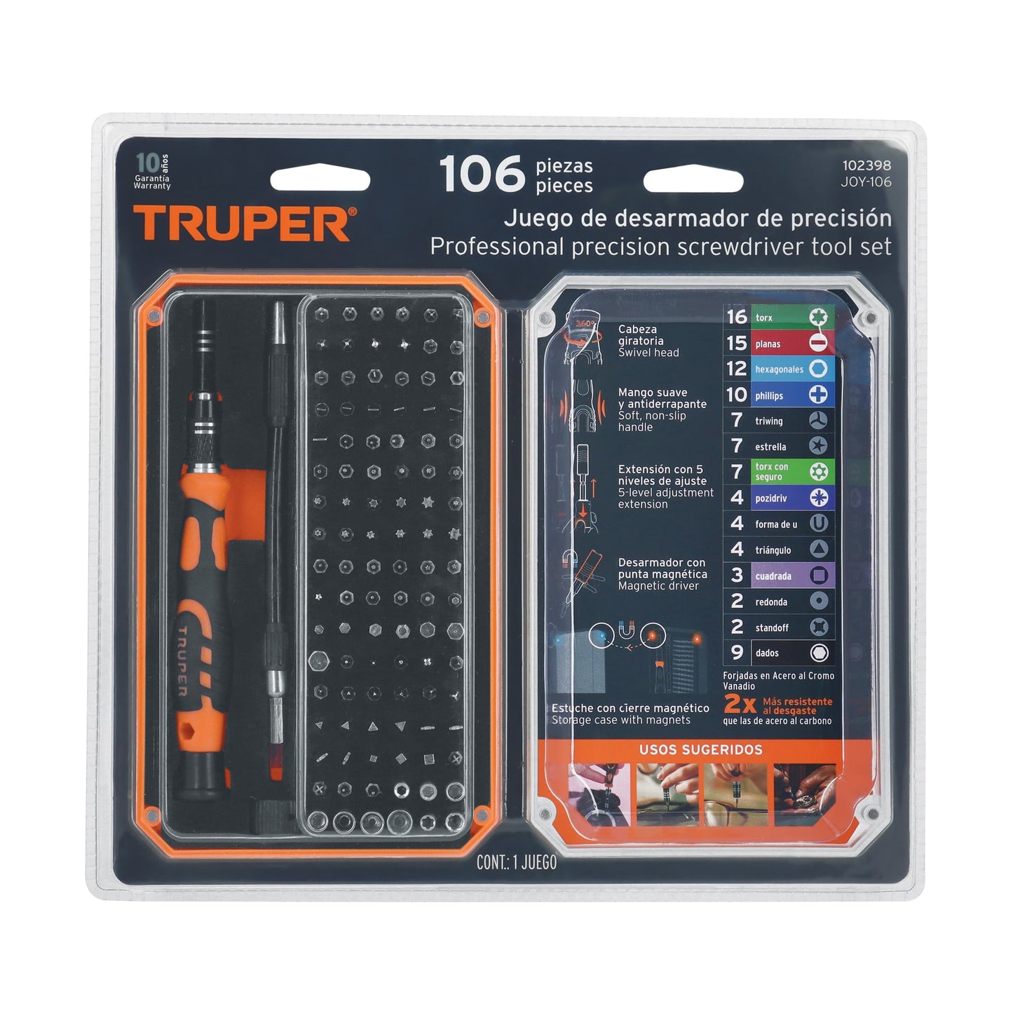 Precision Screwdriver with 106 Interchangeable Bits