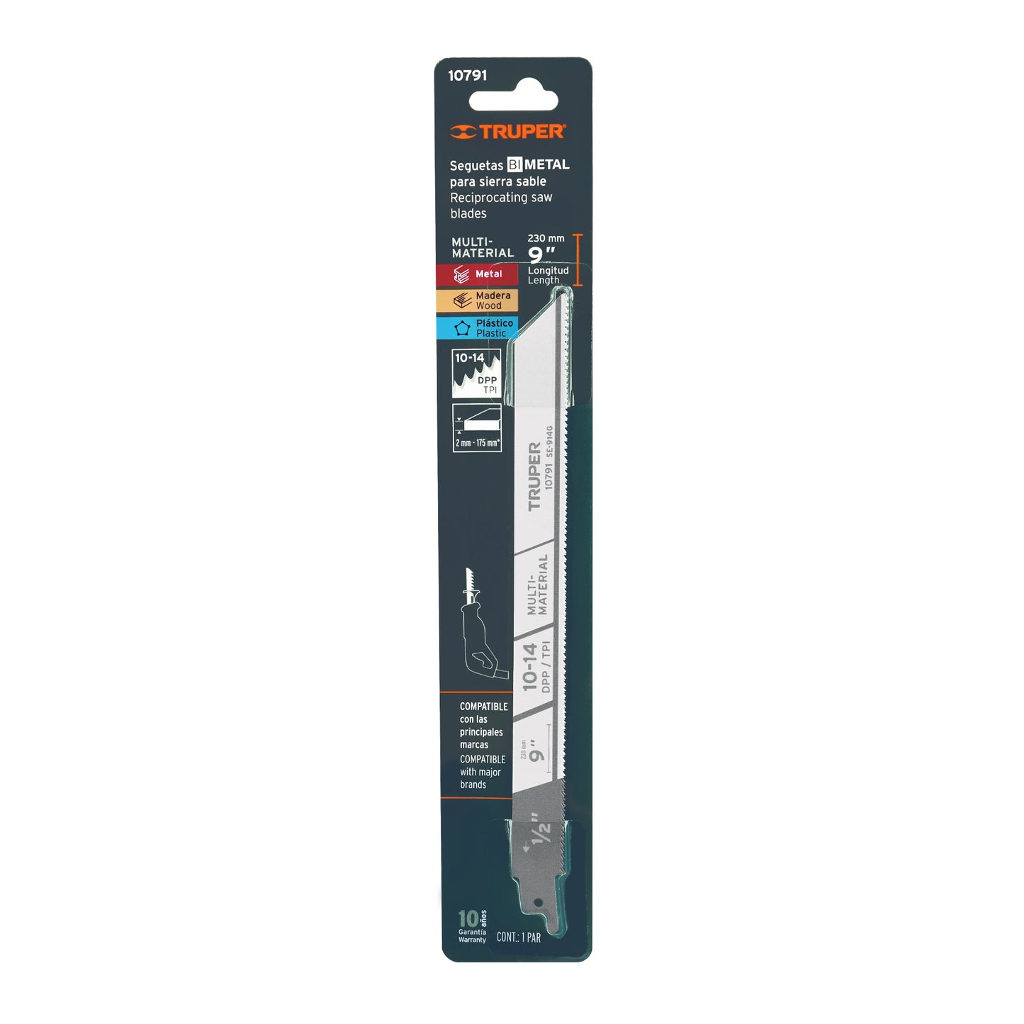 Recipro Blade 10-14 TPI 9 2pc" TRUPER
