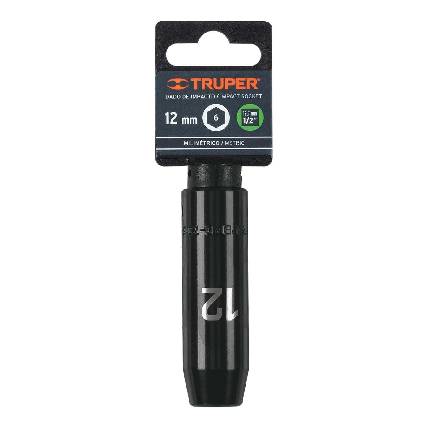 Impact Socket 1/2" Drive 6-Point, 12mm TRUPER