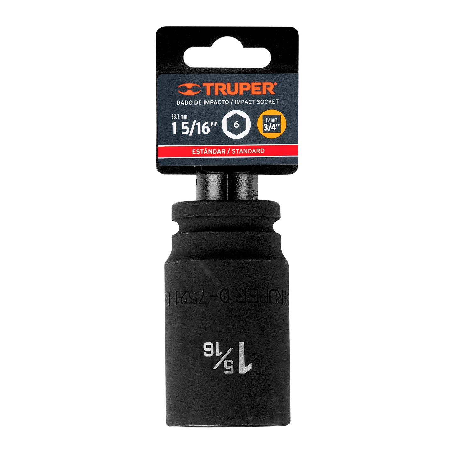 Long Impact Socket, 1-5/16" 6-Point, 3/4" Drive