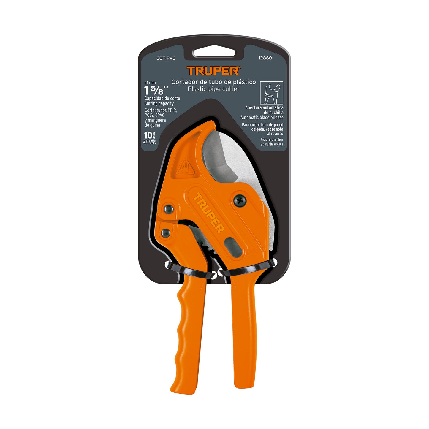 Plastic Pipe Cutter, Cuts 1-5/8" (41 mm), TRUPER