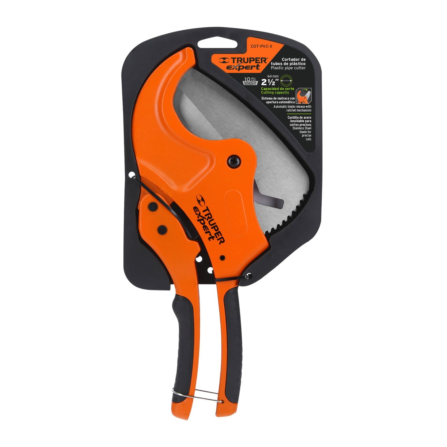 Plastic Pipe Cutter, Cuts 2-1/2" (65 mm), TRUPER EXPERT