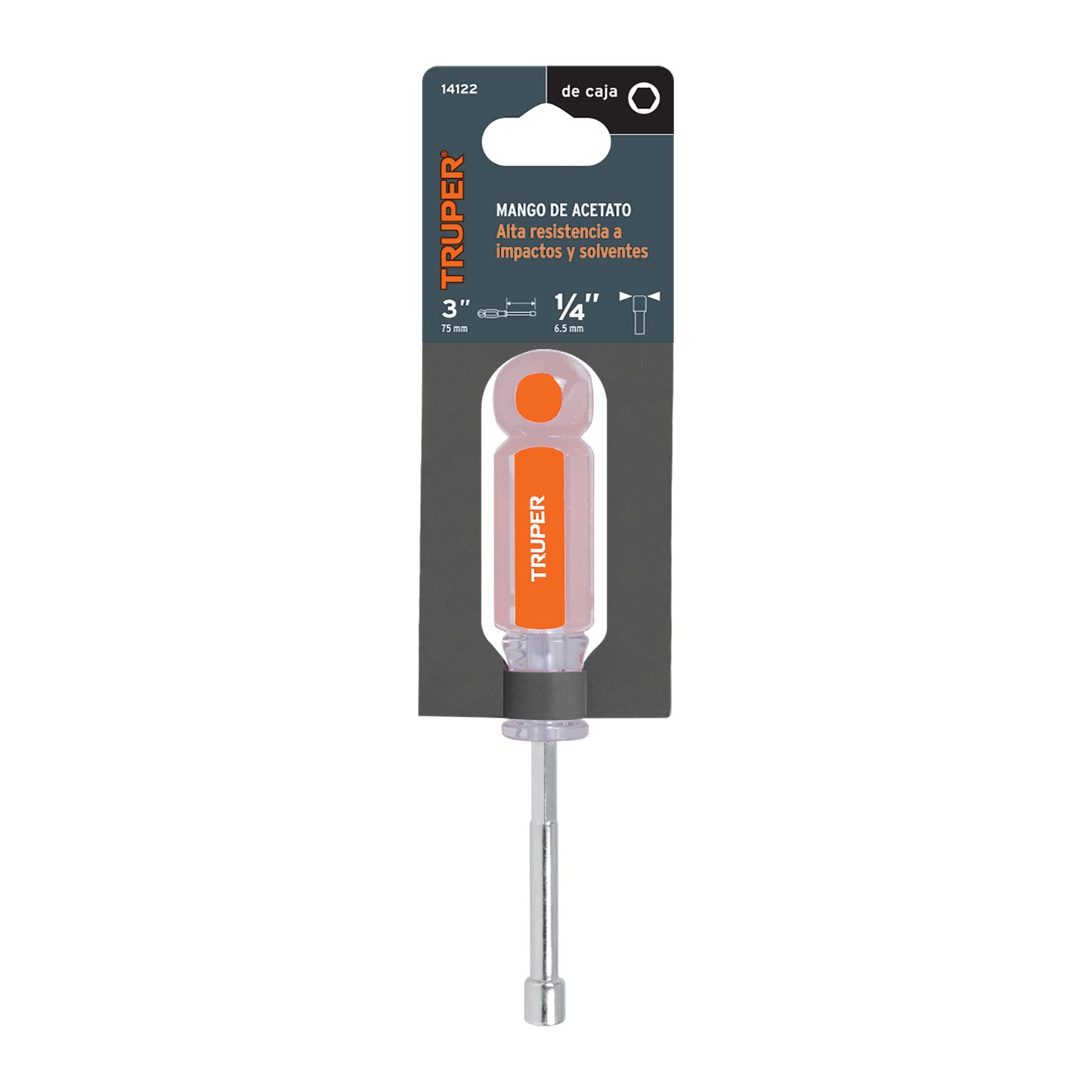 Box 1/4" Screwdriver With Acetate Handle, TRUPER