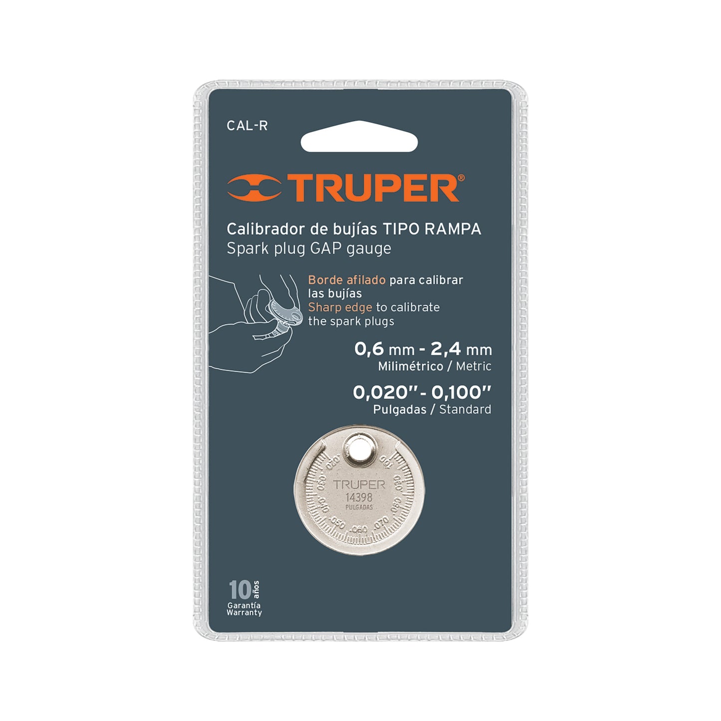 Round Spark Plug Gauge, TRUPER