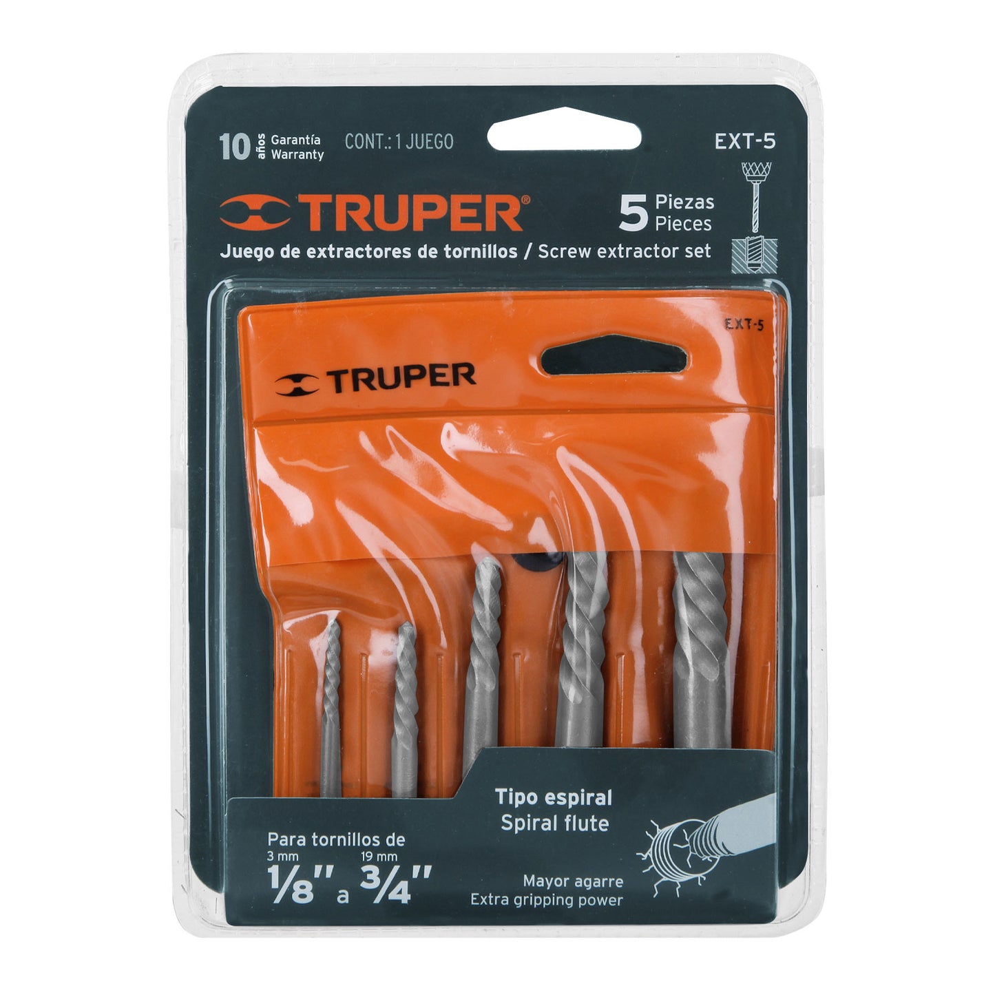 Set With 5 Screw Extractors, TRUPER
