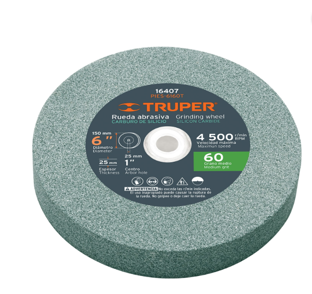 Grinding wheel 6"x25mm, silicon carbide, grit 60 "TRUPER"