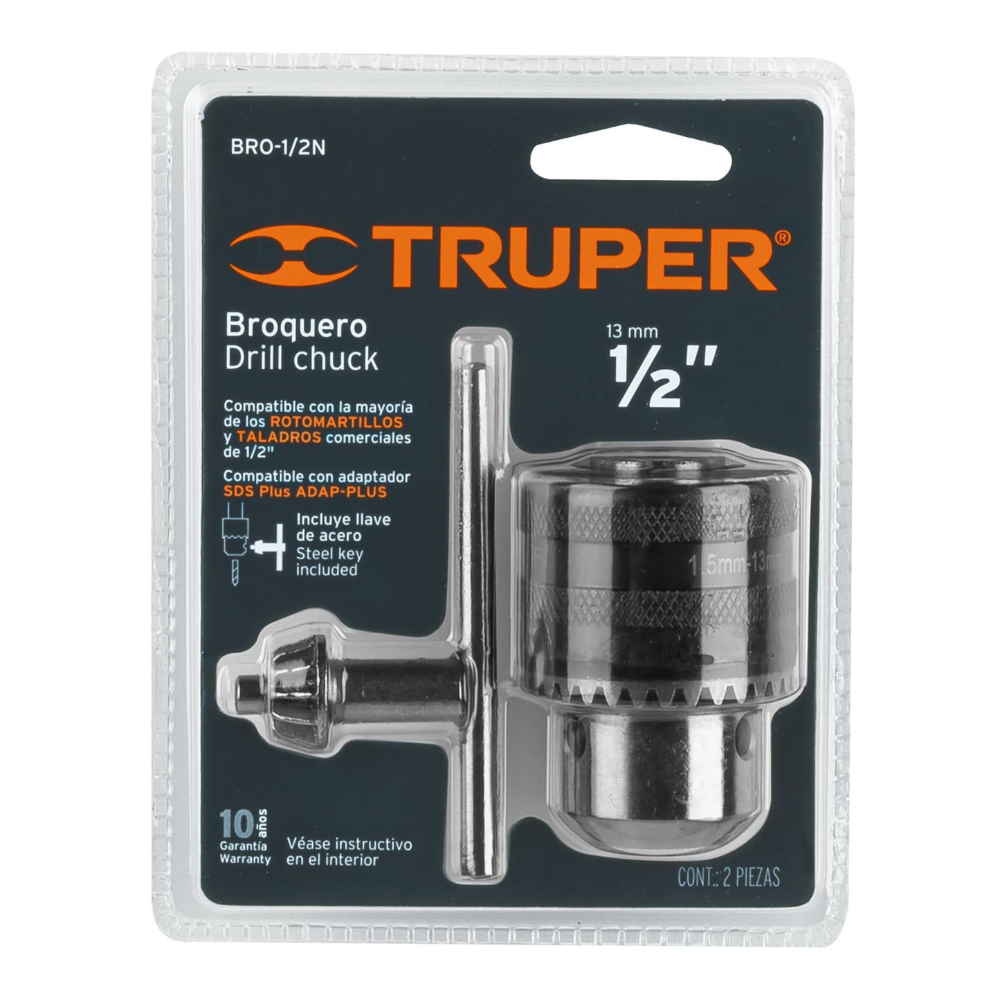 Chuck Keyed, 1/2" Knurled Body, TRUPER