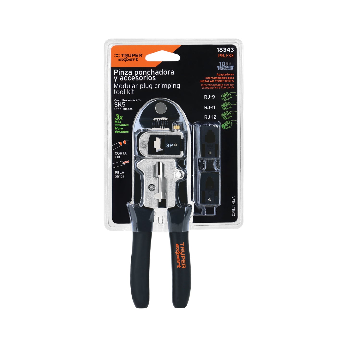 8" Crimping Tool, Interchangeable Modules, TRUPER
