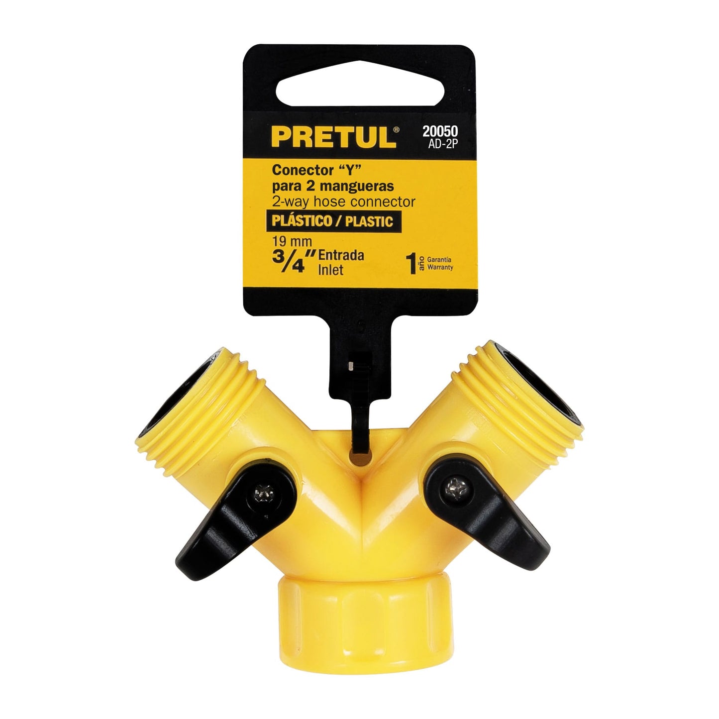 Plastic "Y" Connector for Hose 3/4" PRETUL