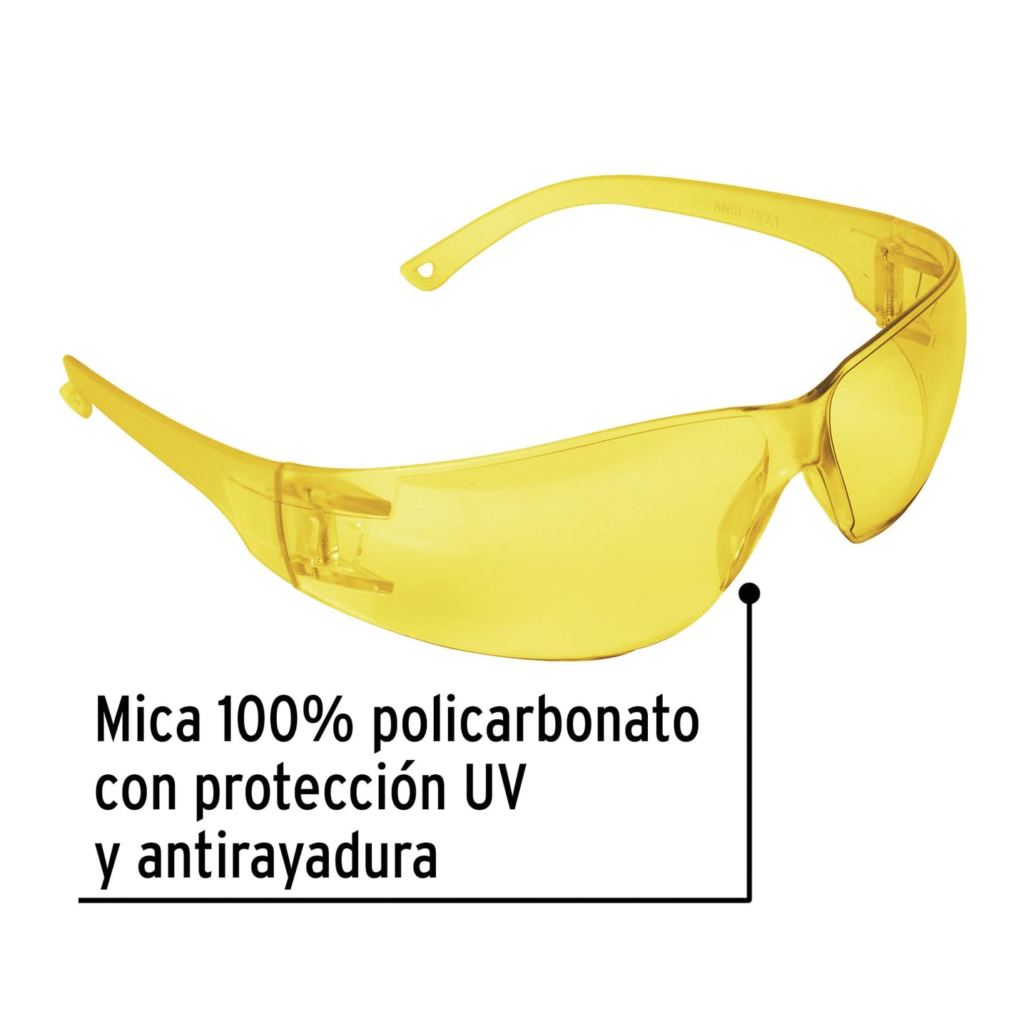 Amber Safety Glasses, PRETUL