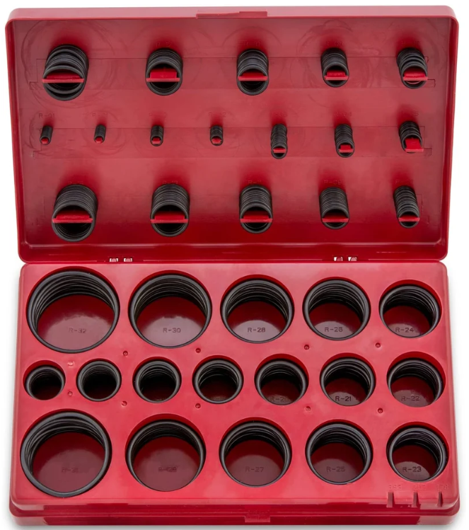 O-Rings, 32 SAE Sizes, 407-Piece Kit