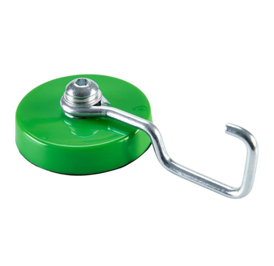 MAGNETIC HOOK, 25 LB GREEN