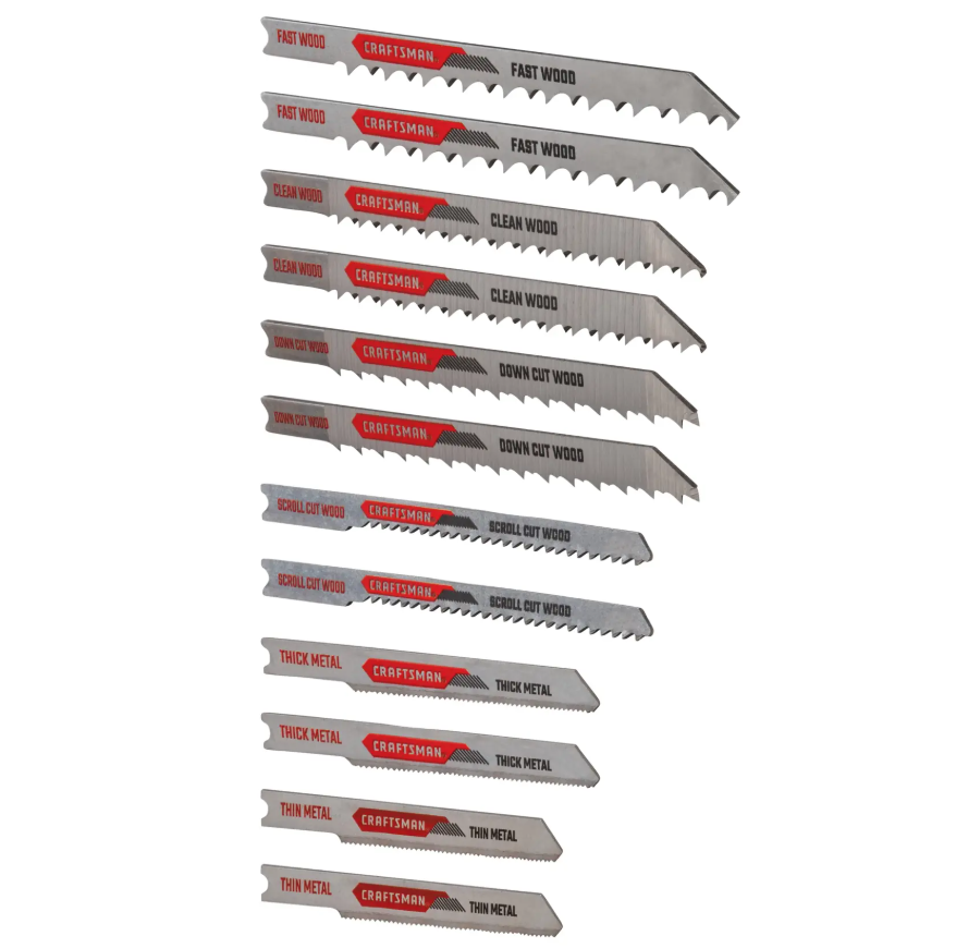 U-Shank Jig Saw Set 12 PC. Craftsman