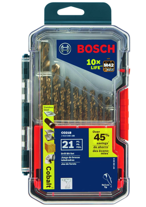 Bosch CO21B 21 Pc. Cobalt M42 Drill Bit Set