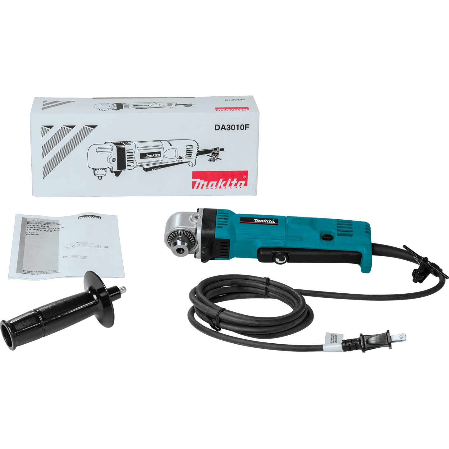 Angle Drill, reversible 3/8"