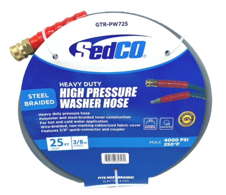 Extra Heavy Duty Pressure Hose 3/8IN x 50FT. 4,000PSI-MAX