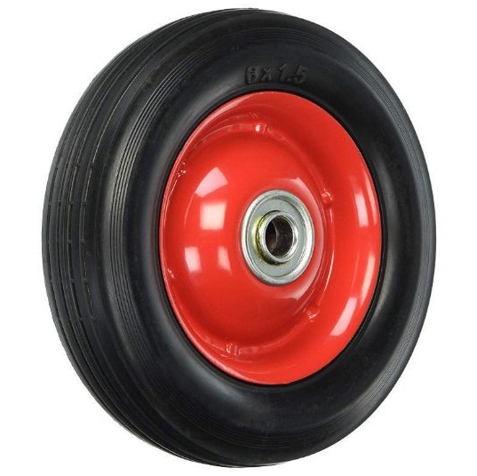 6" Flat Free Tire Metal Set 2 Pcs.