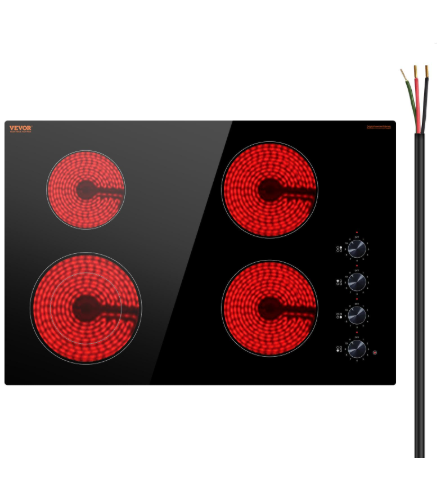 Electric Cooktop, 30 inch 4 Burners Built-in Electric / Vevor