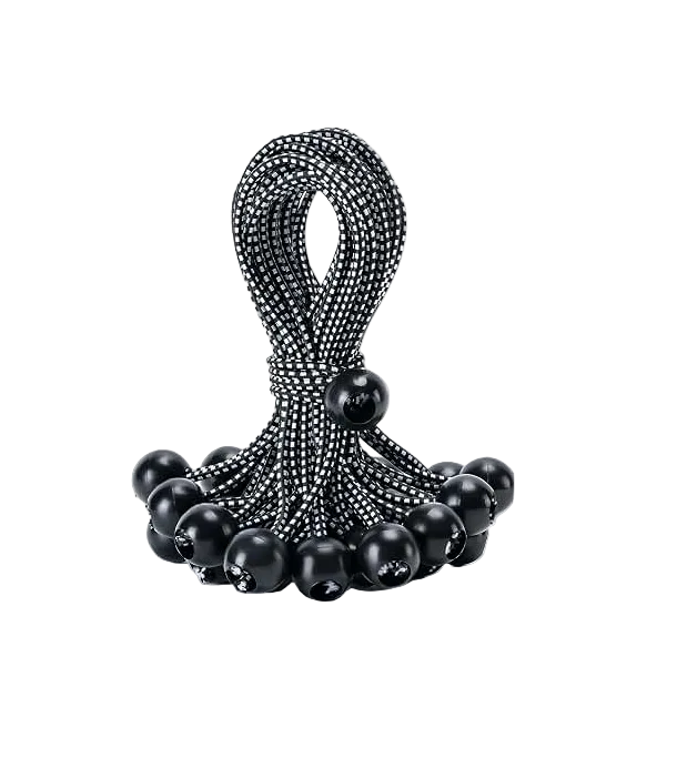 Ball Bungee 10 Pc. 5" (Black/White) ATE