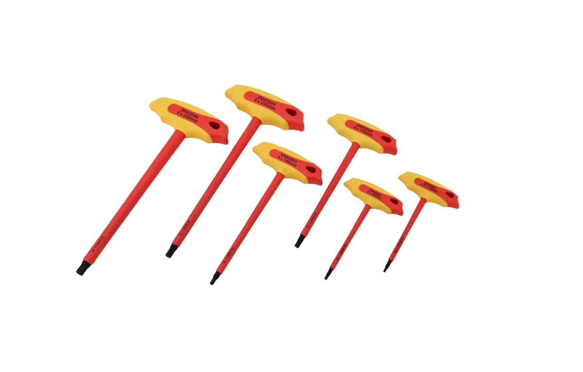 T-Isolated, Hex Key Set, Insulated Tools 6 Pc.