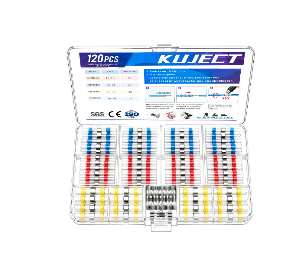 Kuject Heat Shrink Solder Seal Wire Connectors Kit 120PCS