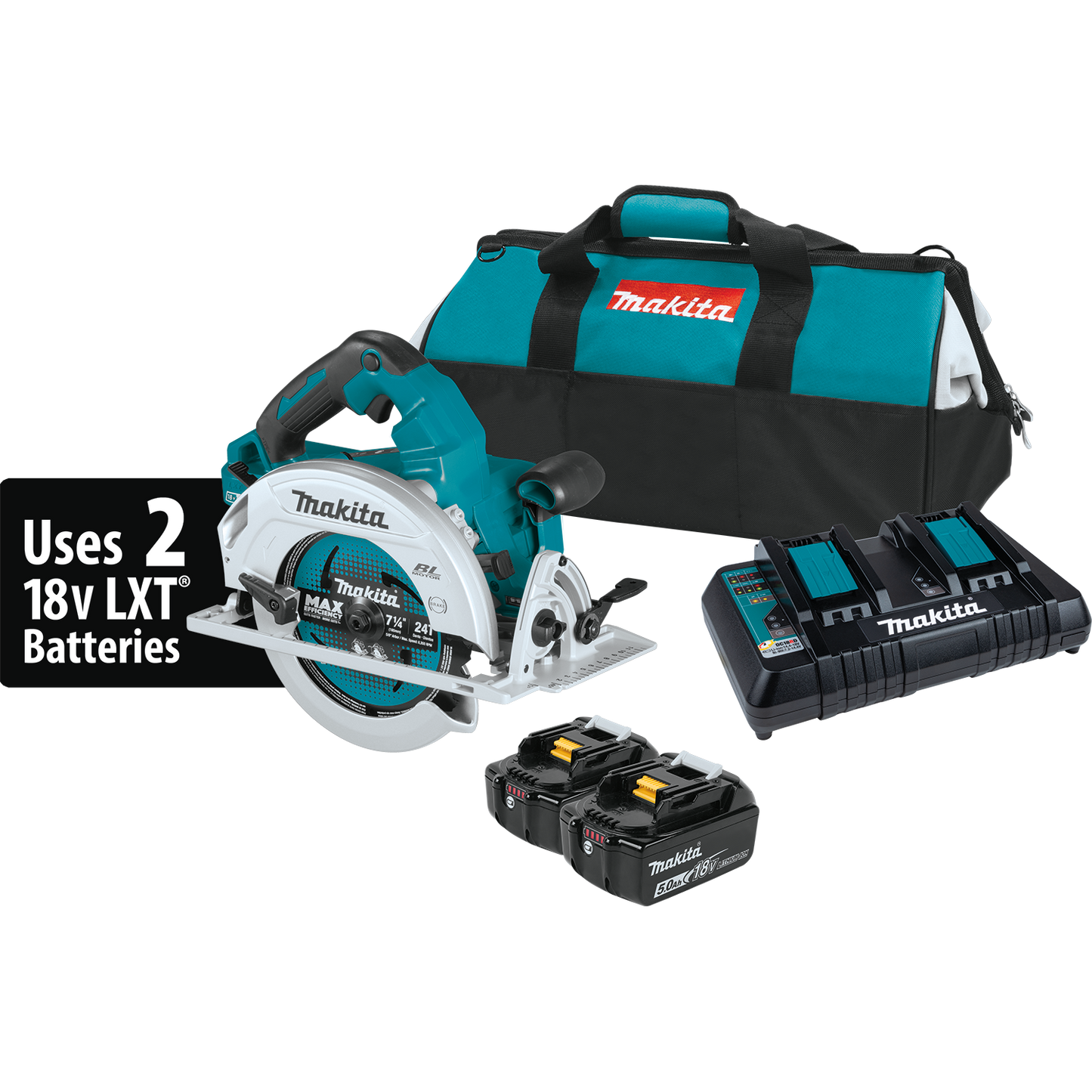 Circular Saw 7‑1/4” Kit (5.0Ah) 36V (18V X2) LXT® Brushless