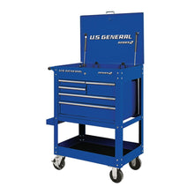 Cargar imagen en el visor de la galería, Carro para Mecánico de 5 gavetas, Azul 30 pulgadas