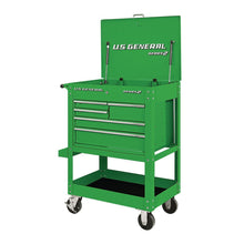 Cargar imagen en el visor de la galería, Carro para Mecánico de 5 gavetas, Verde 30 pulgadas