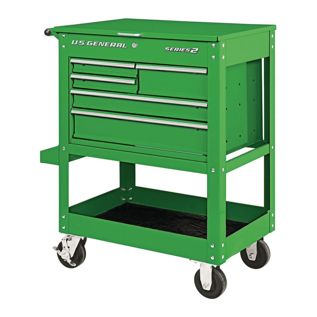 Carro para Mecánico de 5 gavetas, Verde 30 pulgadas