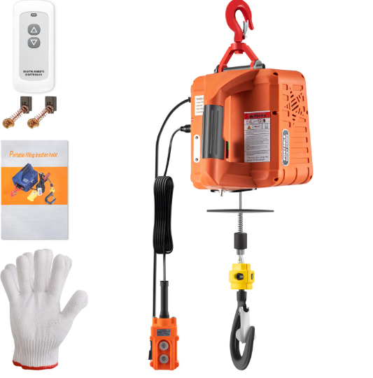 Electric Hoist Winch, 1100lbs Portable Electric Winch, 1500W 110V Power Vevor
