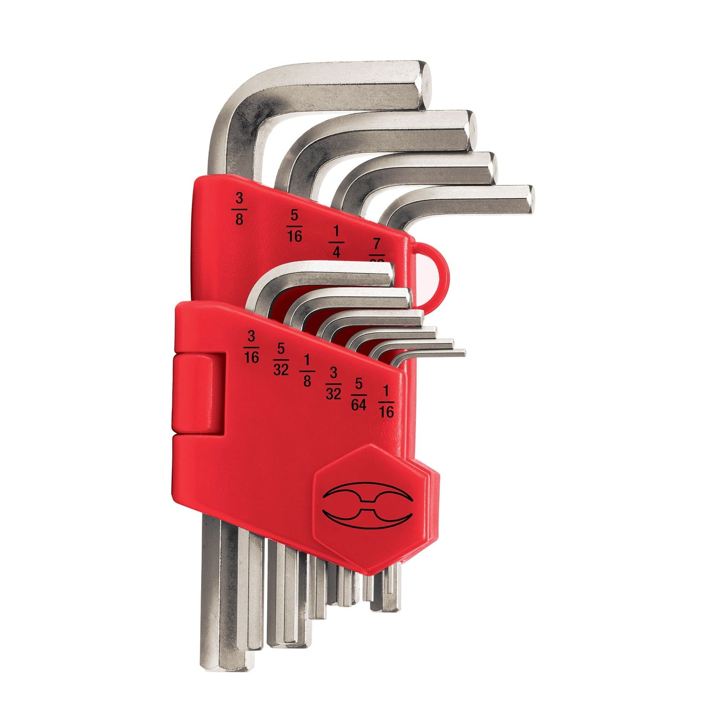 Set De Llaves Allen Cortas 10pc SAE Punta Hexagonal Con Organizador