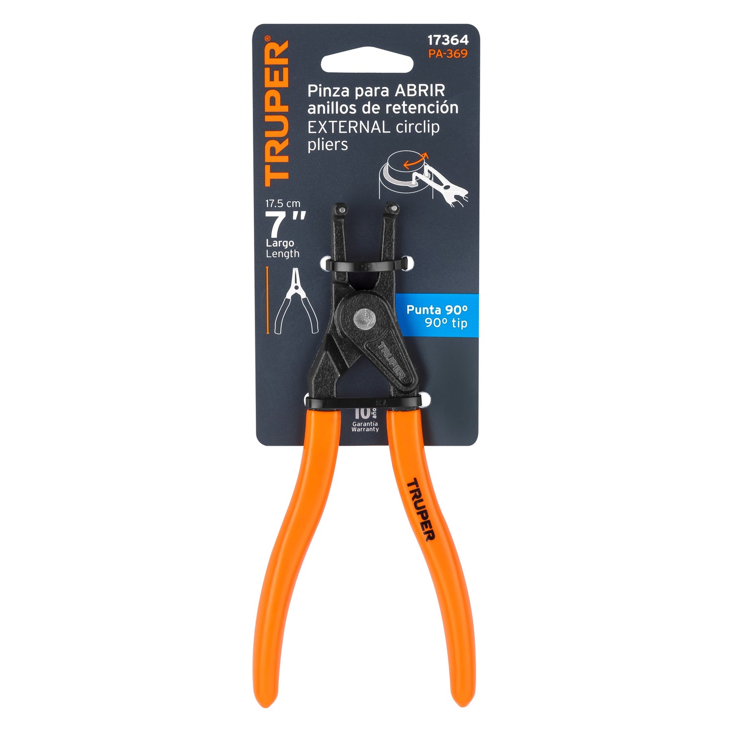 Nose Pliers for Opening Rings, 6-3/4" 90° PVC Handle