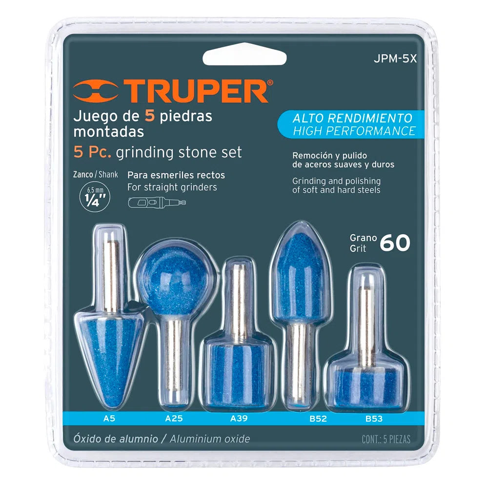 Mounted Points, 1/4" Shank Set of 5