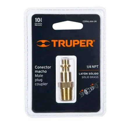 Quick-Connect Fitting, Male, 1/4" NPT TRUPER