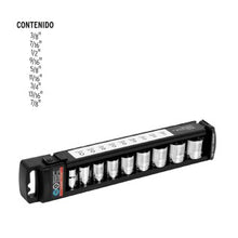 Cargar imagen en el visor de la galería, Set de 9 Copas Cortas 3/8" SAE