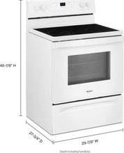 Cargar imagen en el visor de la galería, Estufa Eléctrica 30" tope de ceramica Whirlpool