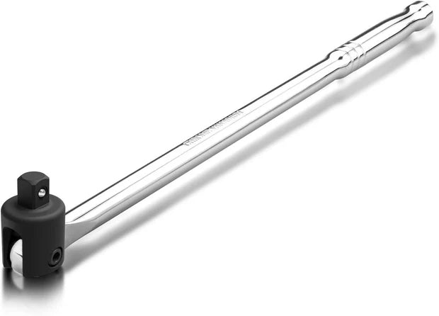 1/2" Drive Breaker Bar — 24" Length, Flex Head, Cr-Mo/Cr-V Steel