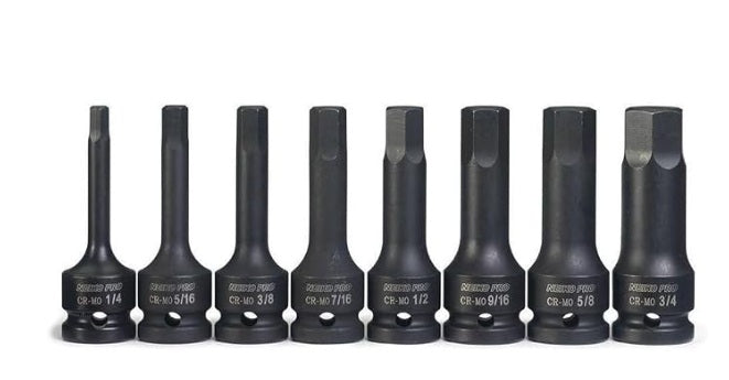 1/2" Drive Impact Hex Driver Set / SAE 1/4-3/4"