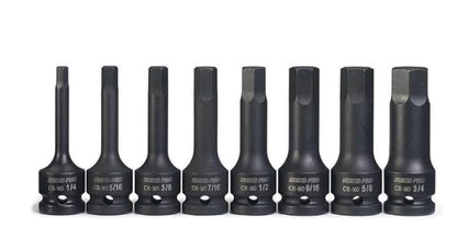 1/2" Drive Impact Hex Driver Set / SAE 1/4-3/4"