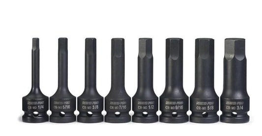 1/2" Drive Impact Hex Driver Set / SAE 1/4-3/4"