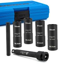Flip Socket  Lug Nut Socket Set, 6 Pc 1/2” Metric