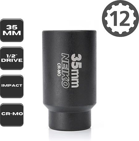 Socket 1/2” Drive 35mm Deep Impact Socket