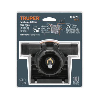 Self-priming pump for use with drill, "TRUPER"