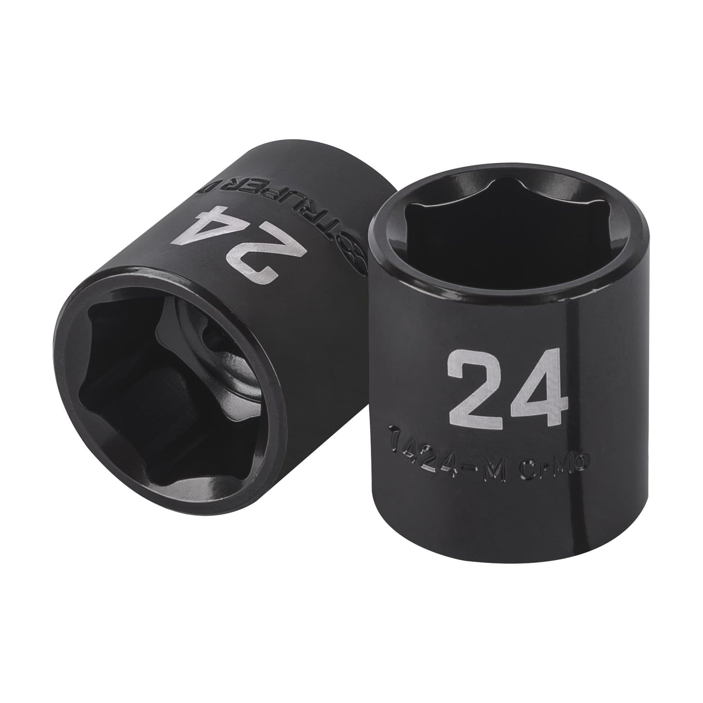 Impact Socket, 6 Points, 1/2" Square Drive 24 mm, TRUPER