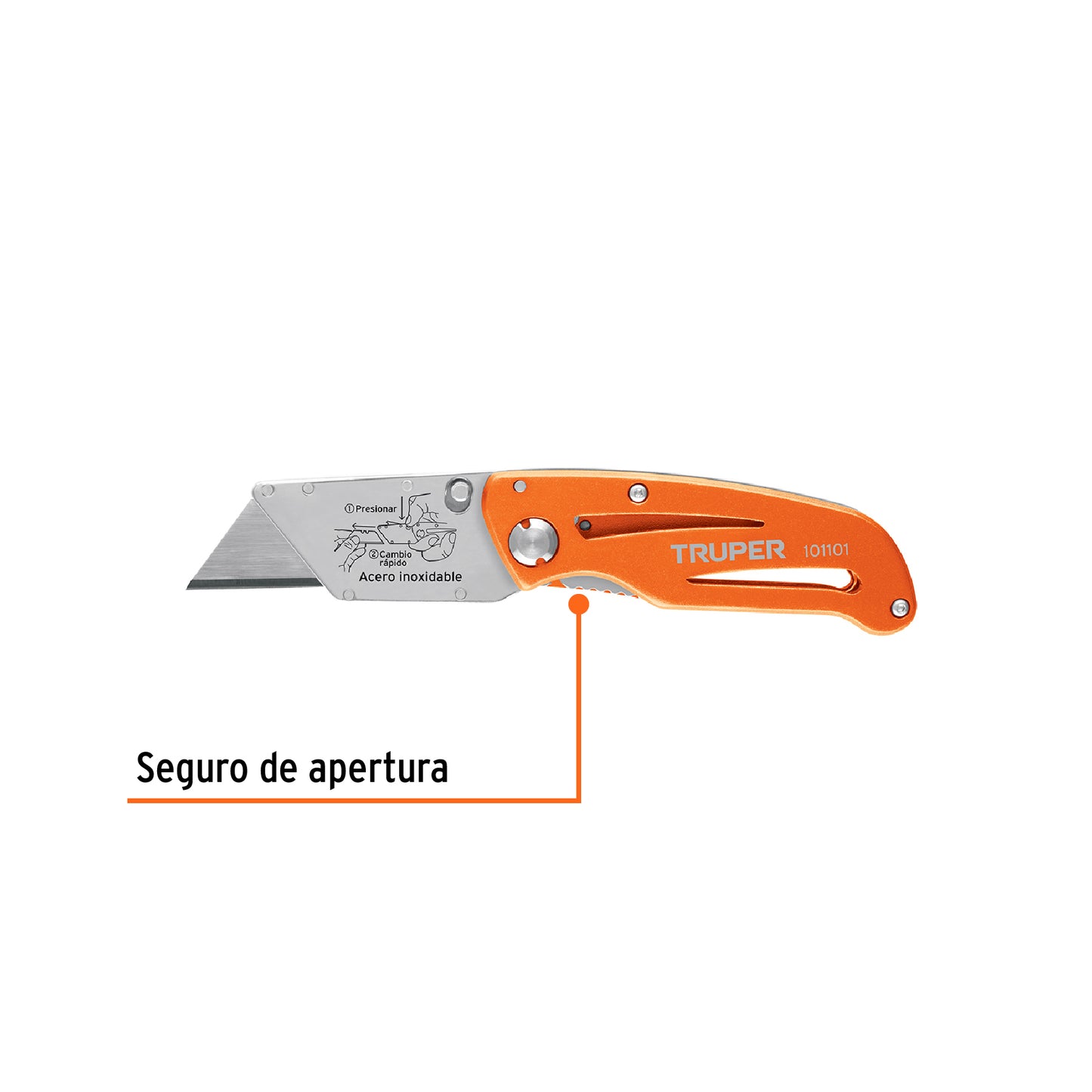 Folding Knife with Aluminum and Stainless Steel Body 6" TRUPER
