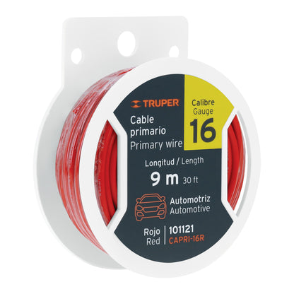 Reel With 9 m of Eed Primary Cable, 16 Gauge, TRUPER