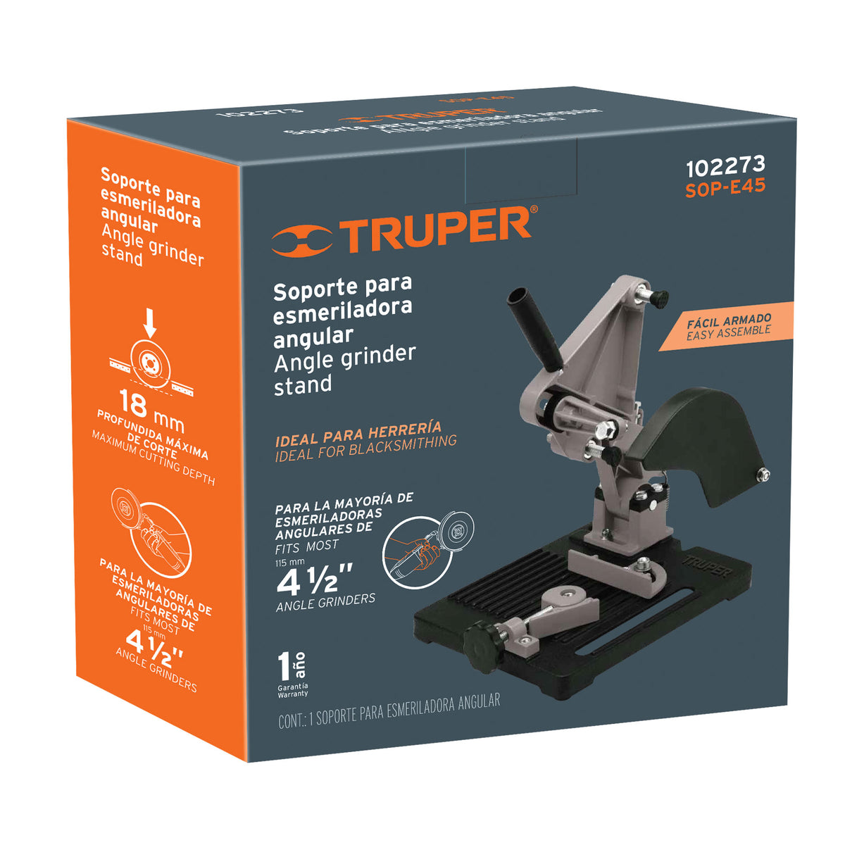 Stand for 4 1/2" angle grinder, TRUPER