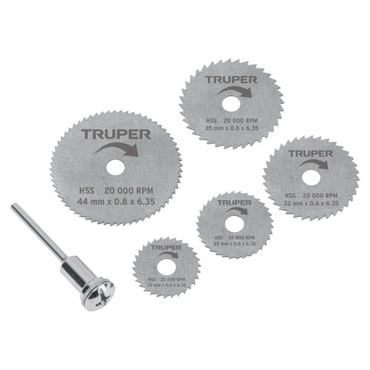 Mini Saw Blade Kit for Rotary Tool, 5 Pieces TRUPER