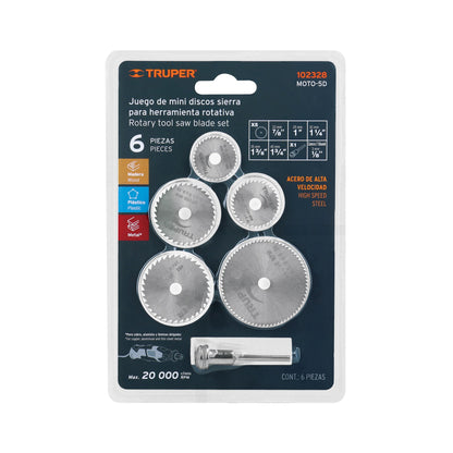 Mini Saw Blade Kit for Rotary Tool, 5 Pieces TRUPER