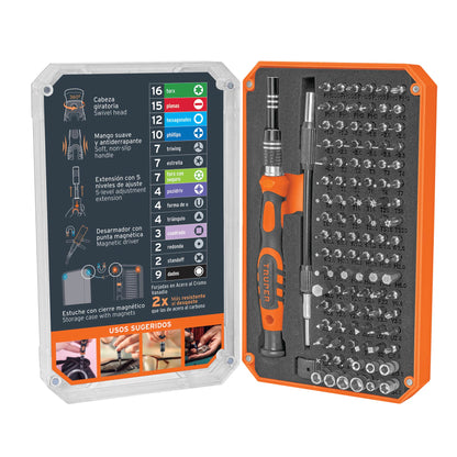 Precision Screwdriver with 106 Interchangeable Bits